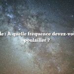 Réponse rapide : À quelle fréquence devez-vous nettoyer un poulailler ?